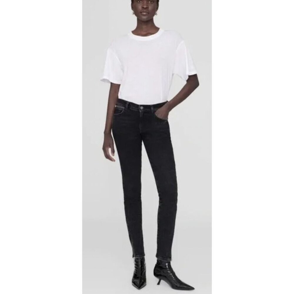 Anine Bing Women's Black Jax Skinny Cut Jeans Size 24 NEW $235 [jb] - Picture 4 of 9